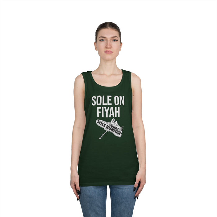 Sole On Fiyah: Unisex Heavy Cotton Tank Top