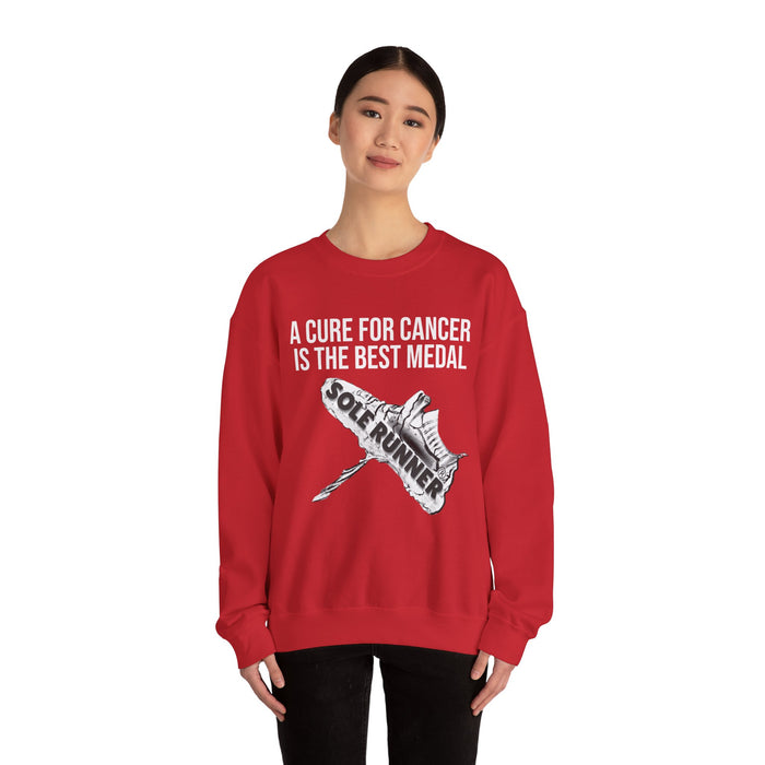 A Cure For Cancer Is The Best Medal: Unisex Heavy Blend™ Crewneck Sweatshirt