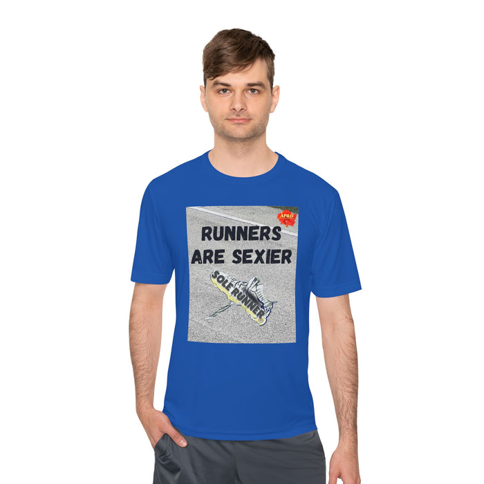 Runners Are Sexier-Whimsical Moisture Wicking Unisex T-Shirt For Runners
