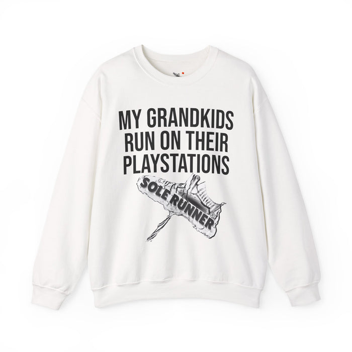 My Grandkids Run On Their PlayStations: Unisex Heavy Blend™ Crewneck Sweatshirt
