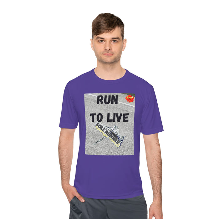 Run To Live-Whimsical Moisture Wicking Unisex T-Shirt For Runners