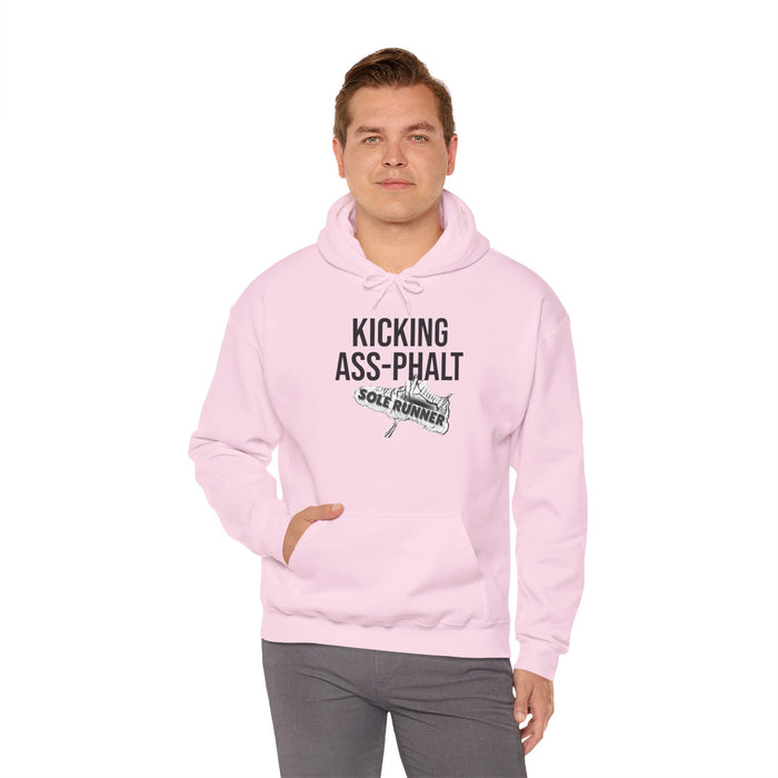 Kicking Ass-Phalt: Unisex Heavy Blend™ Hooded Sweatshirt