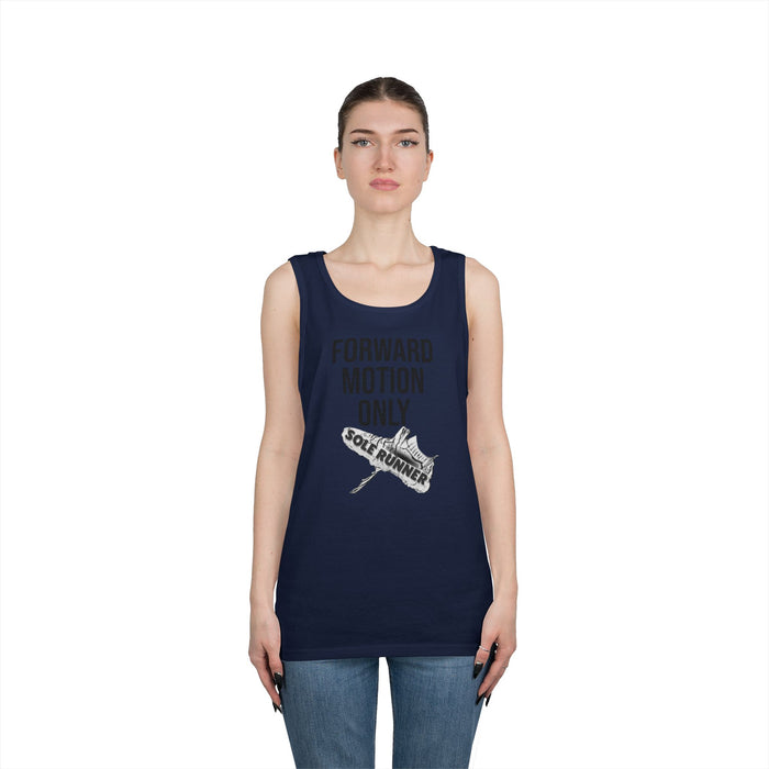 Forward Motion Only: Unisex Heavy Cotton Tank Top