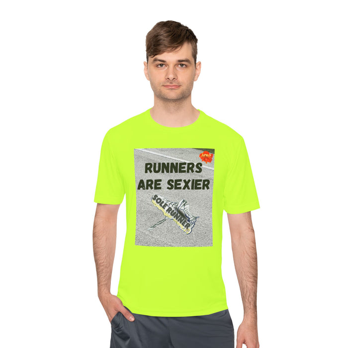 Runners Are Sexier-Whimsical Moisture Wicking Unisex T-Shirt For Runners