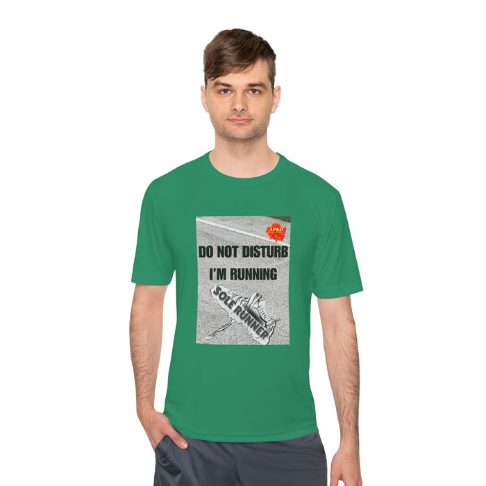 Do Not Disturb. I'm Running - Humorous Moisture Wicking Unisex T-Shirt for Runners