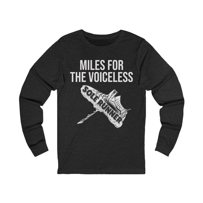 Miles For The Voiceless: Unisex Jersey Long Sleeve Tee
