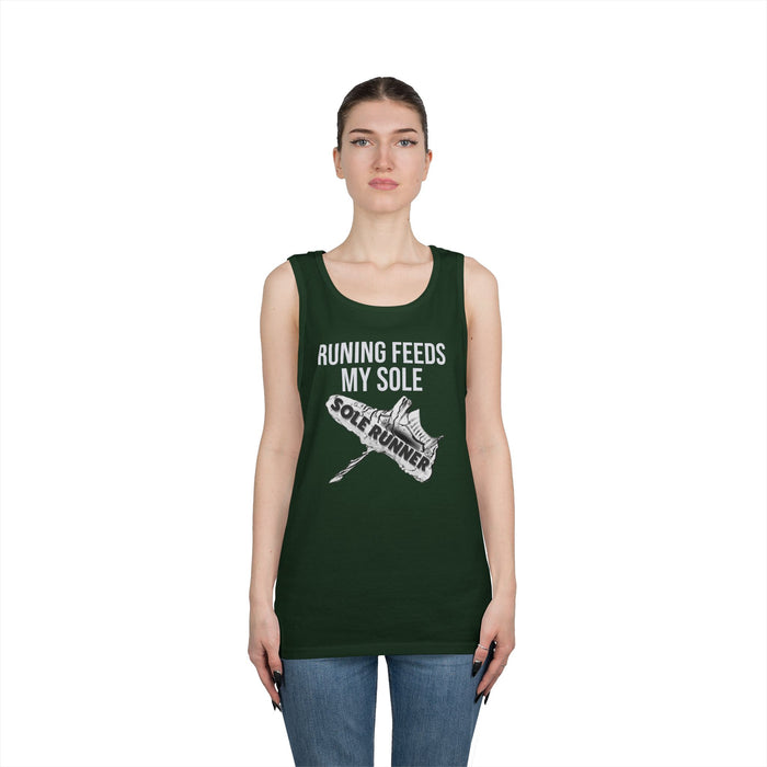 Running Feeds My Sole: Unisex Heavy Cotton Tank Top