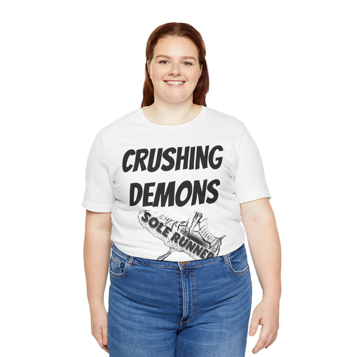 Crushing Demons: Unisex Jersey Short Sleeve Tee