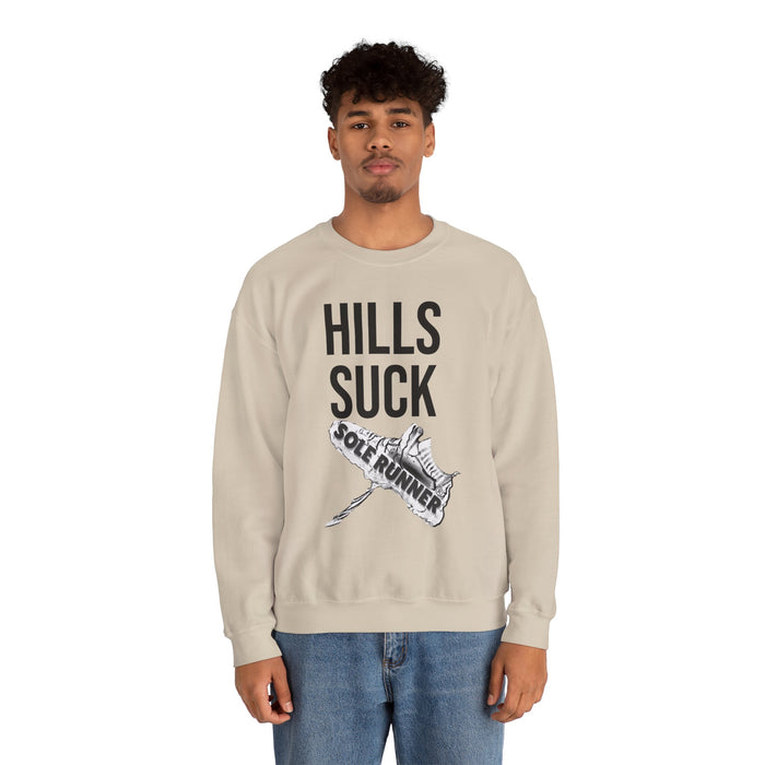 Hills Suck: Unisex Heavy Blend™ Crewneck Sweatshirt