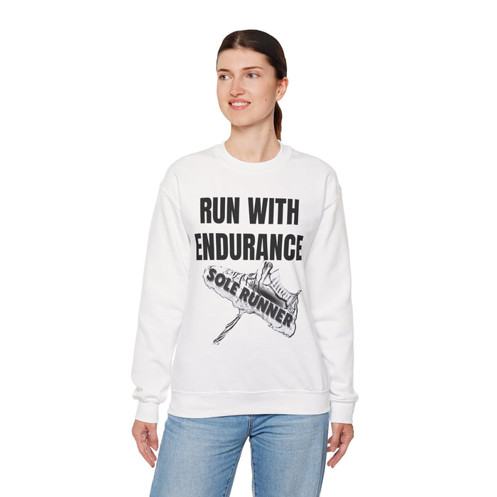 Run With Endurance: Unisex Heavy Blend™ Crewneck Sweatshirt