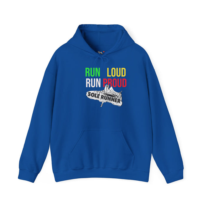 Run Loud Run Proud: Unisex Heavy Blend Hooded Sweatshirt