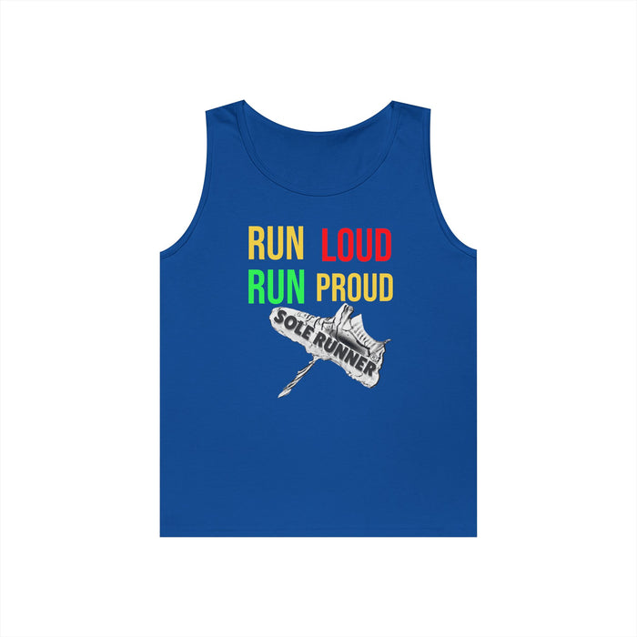 Run Loud Run Proud: Unisex Heavy Cotton Tank Top