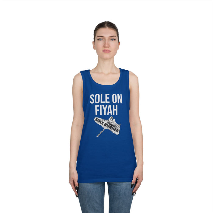 Sole On Fiyah: Unisex Heavy Cotton Tank Top