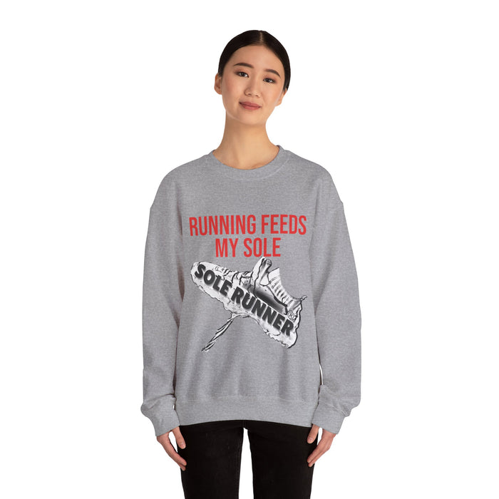 Running Feeds My Sole: Unisex Heavy Blend™ Crewneck Sweatshirt