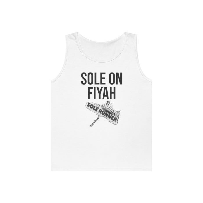 Sole On Fiyah: Unisex Heavy Cotton Tank Top