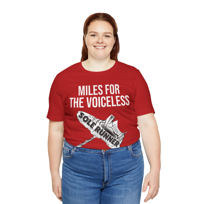 Miles For The Voiceless: Unisex Jersey Short Sleeve Tee