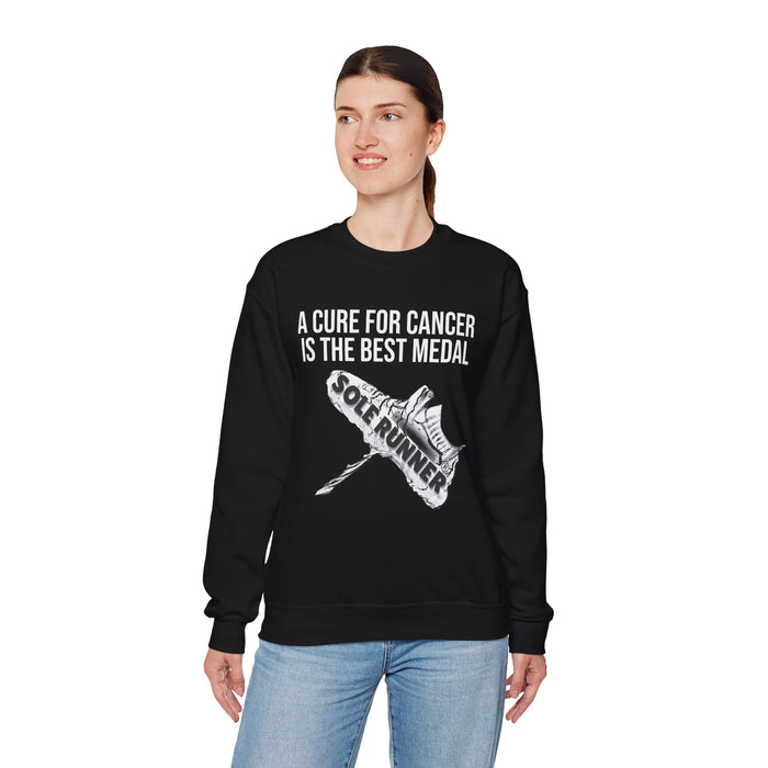 A Cure For Cancer Is The Best Medal: Unisex Heavy Blend™ Crewneck Sweatshirt