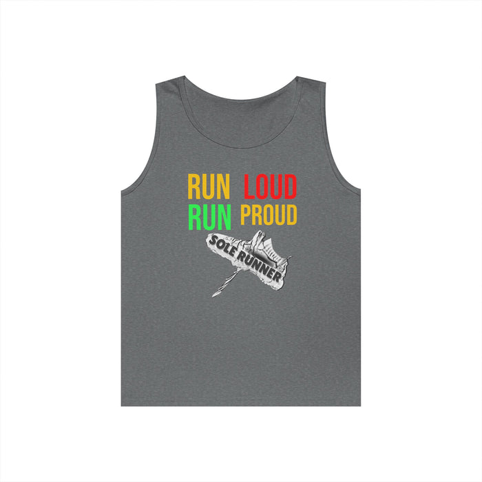 Run Loud Run Proud: Unisex Heavy Cotton Tank Top