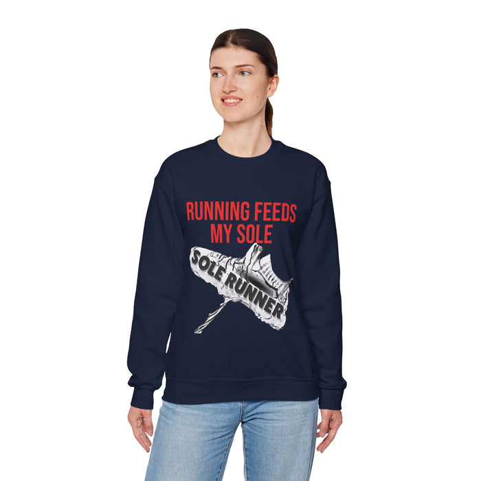 Running Feeds My Sole: Unisex Heavy Blend™ Crewneck Sweatshirt