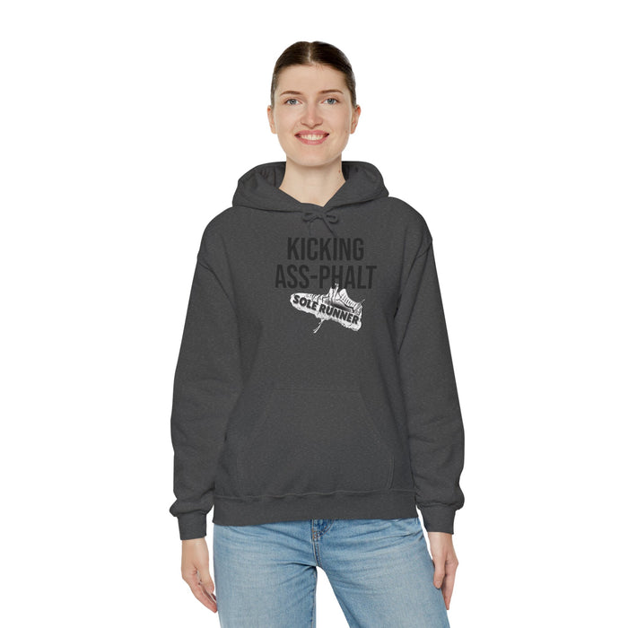 Kicking Ass-Phalt: Unisex Heavy Blend™ Hooded Sweatshirt