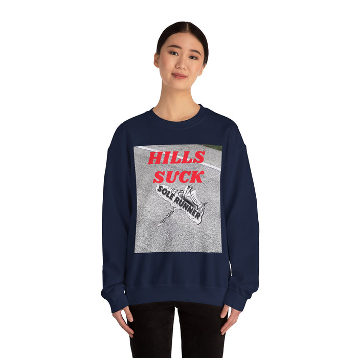 Hills Suck: Unisex Heavy Blend™ Crewneck Sweatshirt