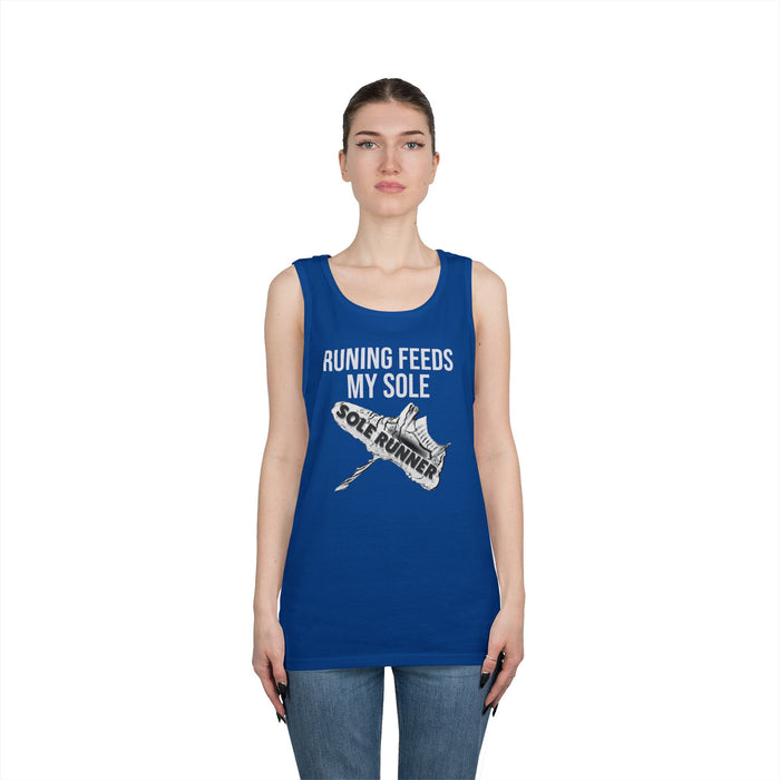 Running Feeds My Sole: Unisex Heavy Cotton Tank Top