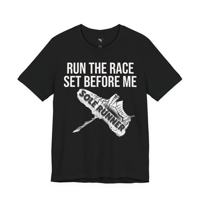 Run The Race Set Before Me: Unisex Jersey Short Sleeve Tee