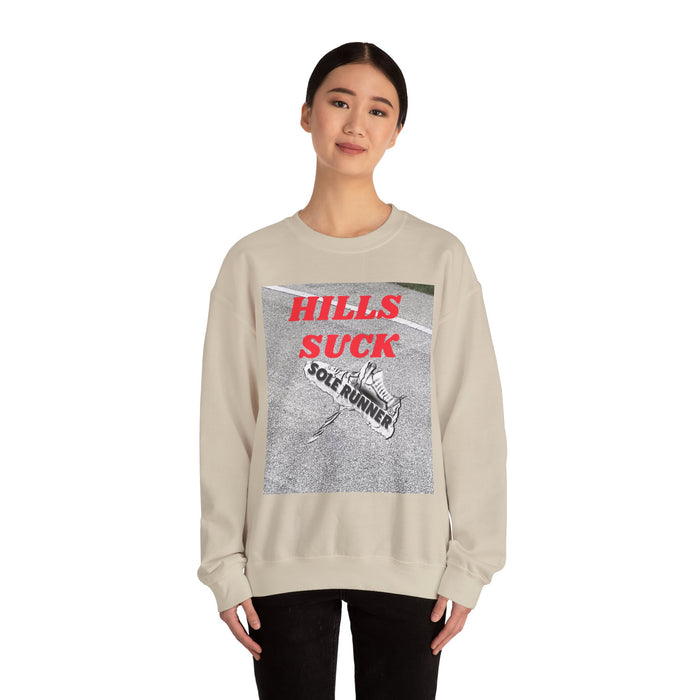Hills Suck: Unisex Heavy Blend™ Crewneck Sweatshirt