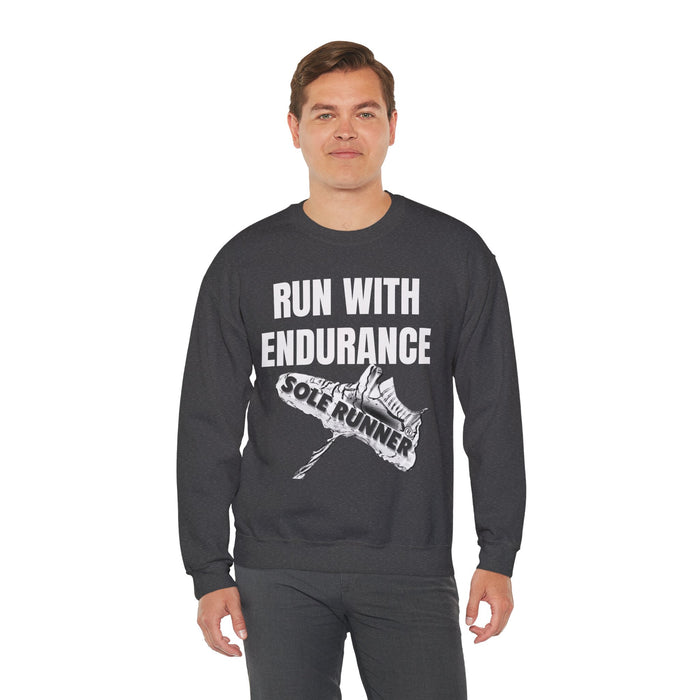 Run With Endurance: Unisex Heavy Blend™ Crewneck Sweatshirt
