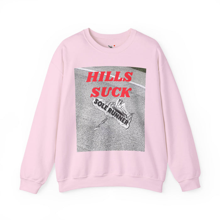 Hills Suck: Unisex Heavy Blend™ Crewneck Sweatshirt