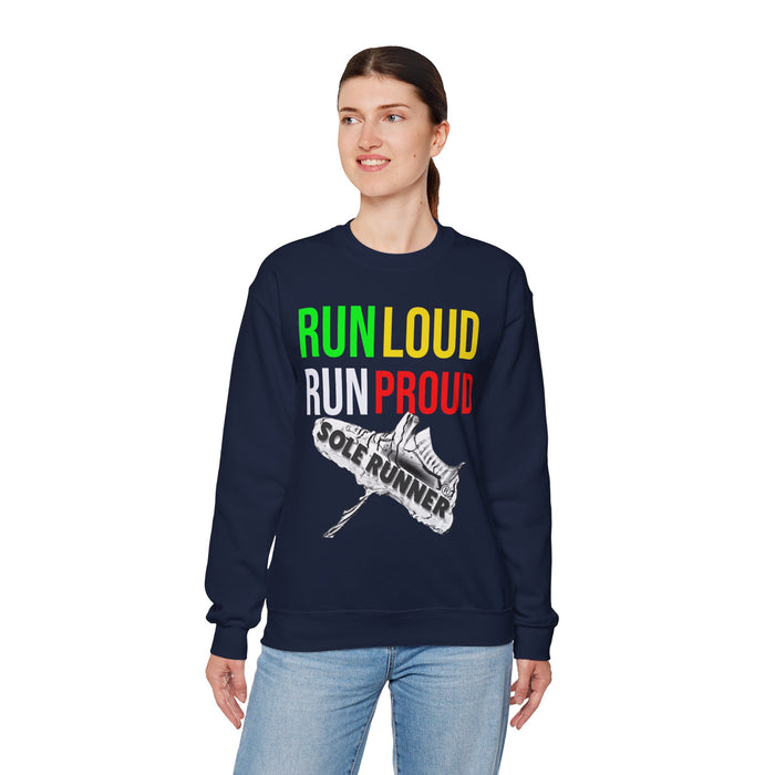 Run Loud Run Proud: Unisex Heavy Blend™ Crewneck Sweatshirt