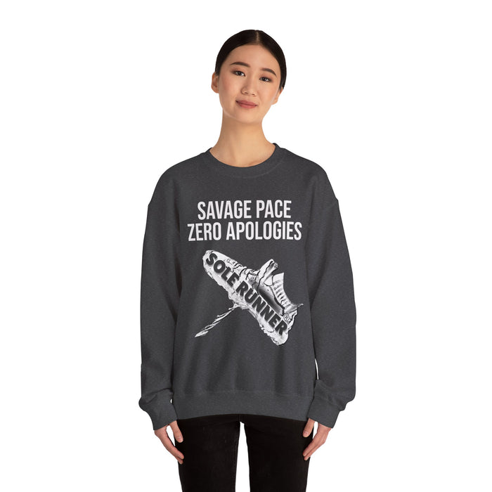 Savage Pace Zero Apologies: Unisex Heavy Blend™ Crewneck Sweatshirt