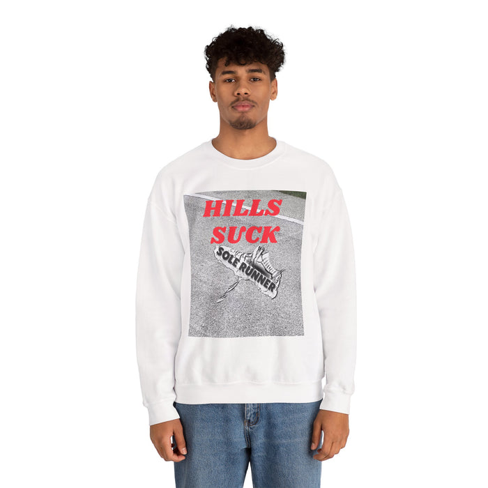 Hills Suck: Unisex Heavy Blend™ Crewneck Sweatshirt