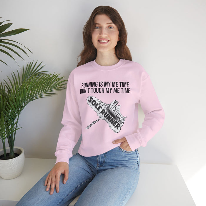 Running Is My Me Time. Don't Touch My Me Time: Unisex Heavy Blend™ Crewneck Sweatshirt