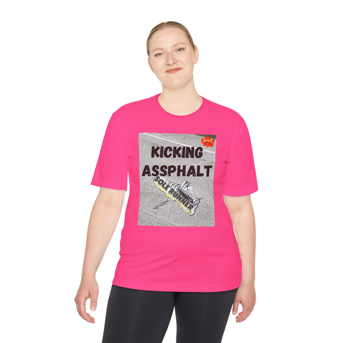 Kicking Assphalt Tee-Whimsical Moisture Wicking Uniswx T-Shirt For Runners