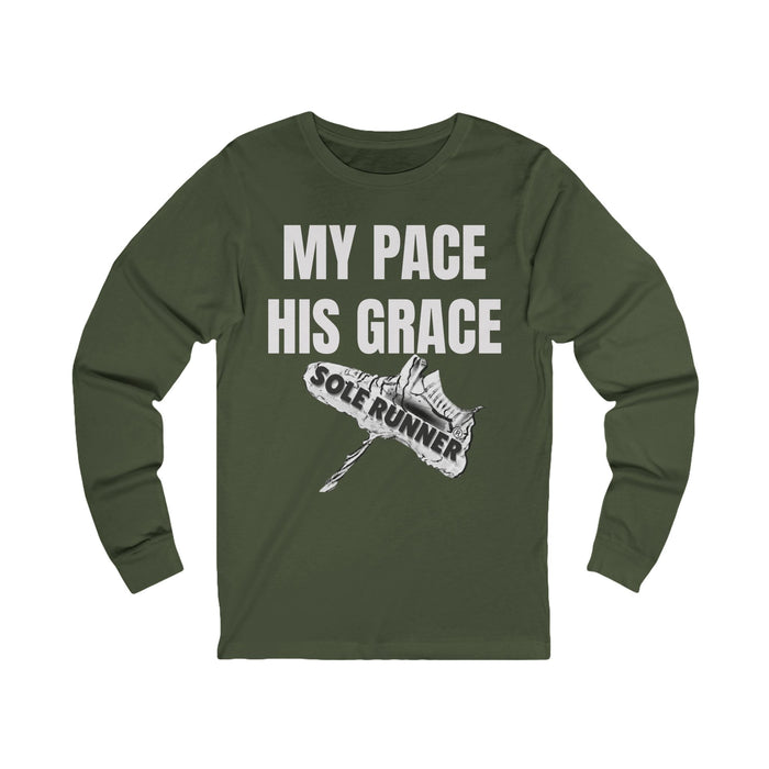 MY PACE. HIS GRACE: Unisex Jersey Long Sleeve Tee