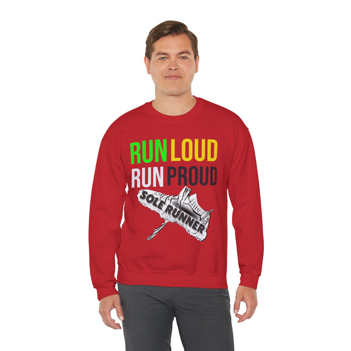 Run Loud Run Proud: Unisex Heavy Blend™ Crewneck Sweatshirt