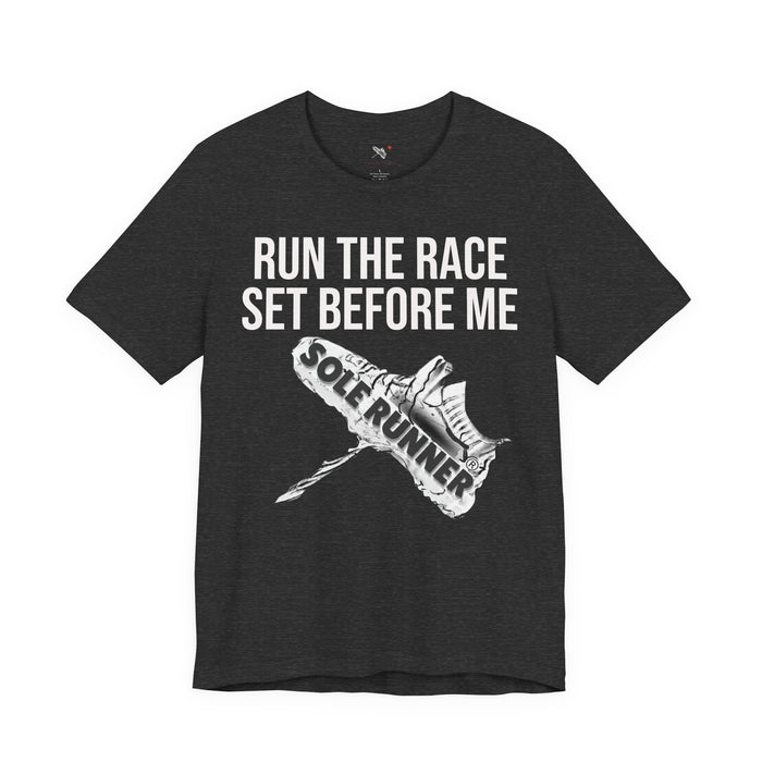 Run The Race Set Before Me: Unisex Jersey Short Sleeve Tee