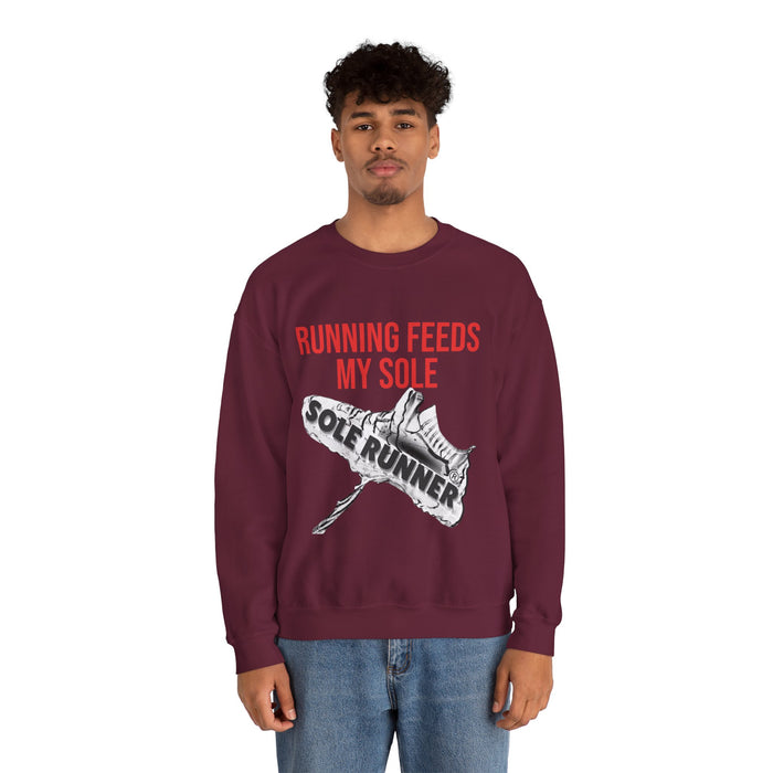 Running Feeds My Sole: Unisex Heavy Blend™ Crewneck Sweatshirt