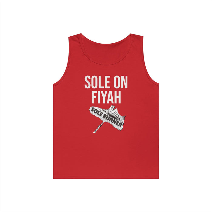 Sole On Fiyah: Unisex Heavy Cotton Tank Top