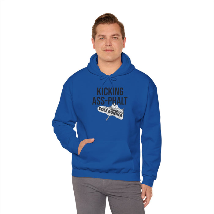 Kicking Ass-Phalt: Unisex Heavy Blend™ Hooded Sweatshirt