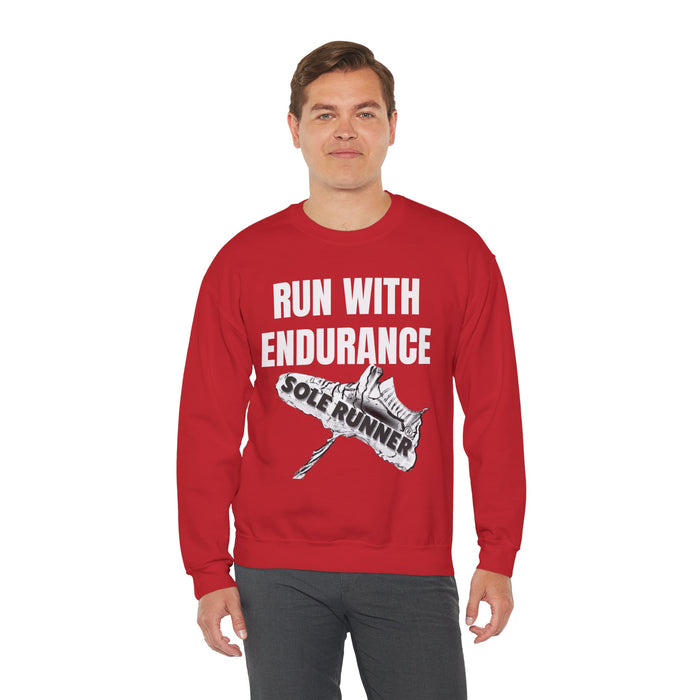 Run With Endurance: Unisex Heavy Blend™ Crewneck Sweatshirt
