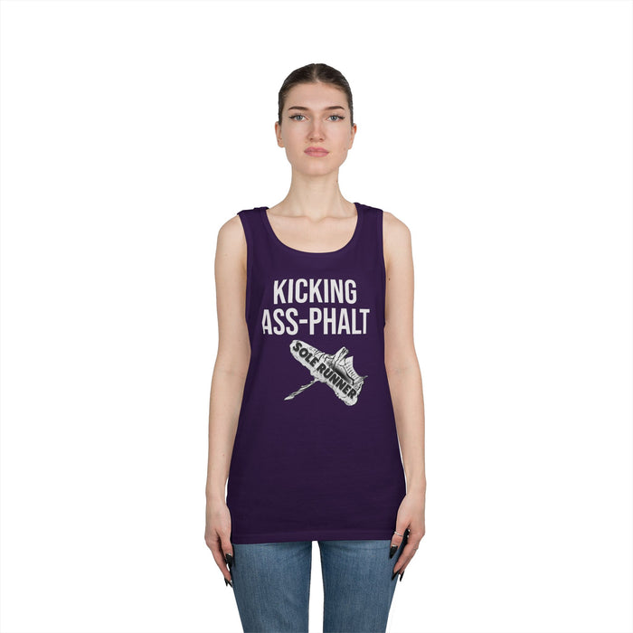 Kicking Ass-Phalt: Unisex Heavy Cotton Tank Top