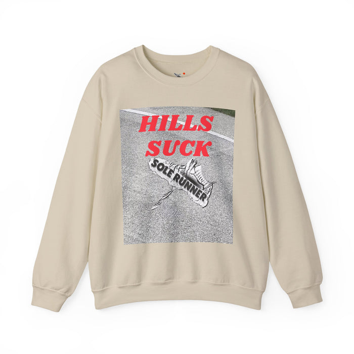 Hills Suck: Unisex Heavy Blend™ Crewneck Sweatshirt