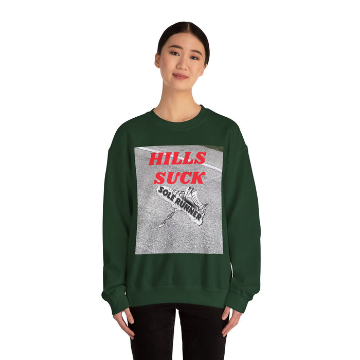 Hills Suck: Unisex Heavy Blend™ Crewneck Sweatshirt