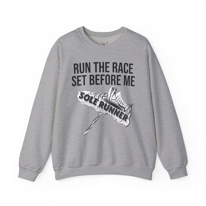 Run The Race Set Before Me: Unisex Heavy Blend™ Crewneck Sweatshirt