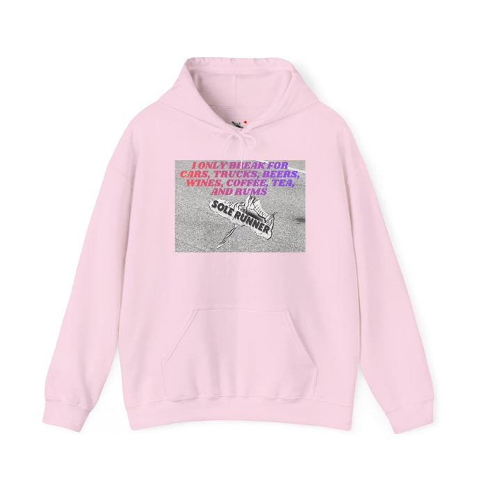I Only Break For Cars, Trucks, Beers, Wines, Coffee, Tea, and Rums: Unisex Heavy Blend™ Hooded Sweatshirt