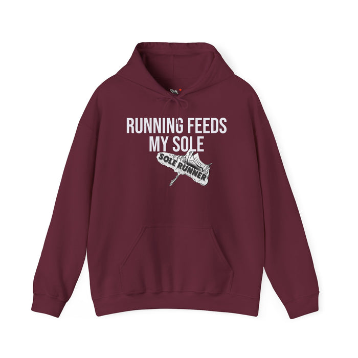 Running Feeds My Sole: Unisex Heavy Blend™ Hooded Sweatshirt