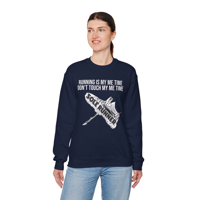 Running Is My Me Time. Don't Touch My Me Time: Unisex Heavy Blend™ Crewneck Sweatshirt