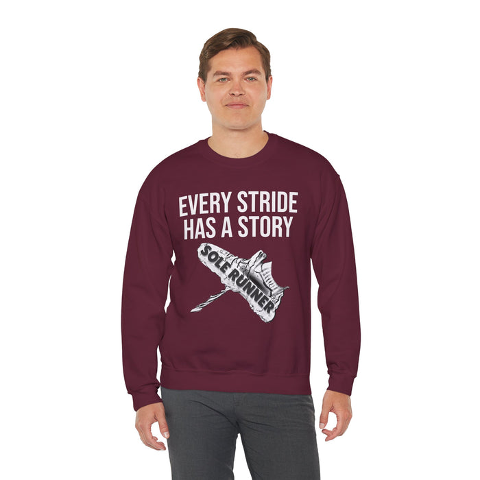 Every Stride Has A Story: Unisex Heavy Blend™ Crewneck Sweatshirt